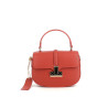 Sac porté main en cuir orange brique Fuchsia